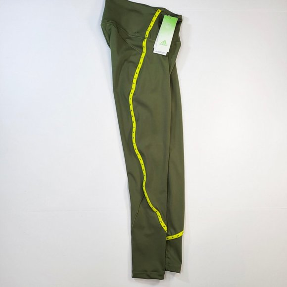 Adidas Aeroready Tight Women's Training Athletic Running Legging Green GT6299 - Picture 3 of 7